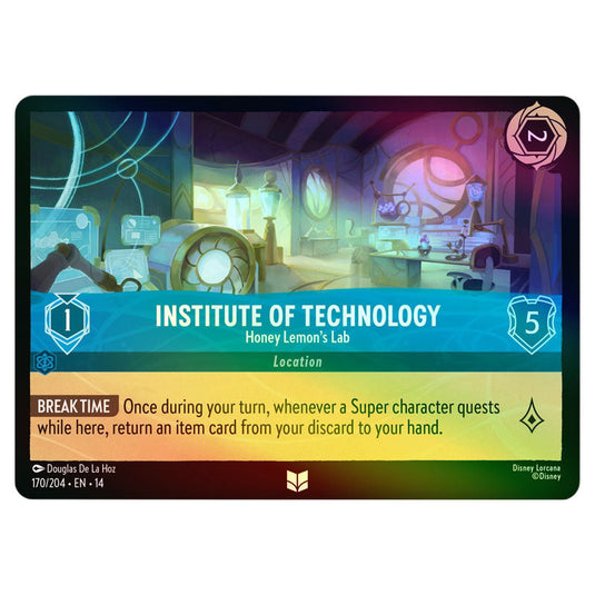 Institute of Technology – Honey Lemon's Lab 170/204 card from the Lorcana set Hyperia City