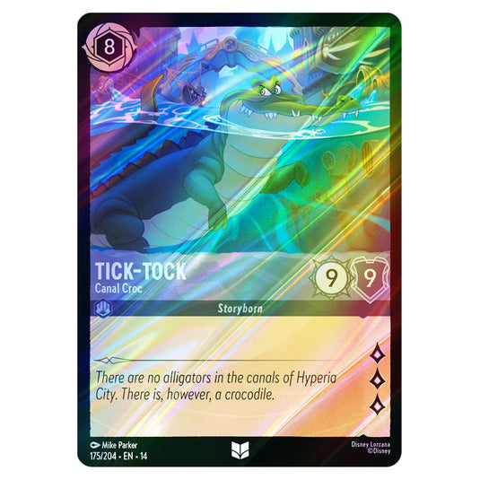 Tick-Tock – Canal Croc 175/204 card from the Lorcana set Hyperia City