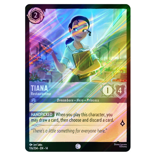 Tiana – Restauranteur 176/204 card from the Lorcana set Hyperia City
