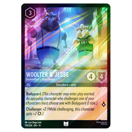 Woolter & Jesse – Bellwether's Henchmen 178/204 card from the Lorcana set Hyperia City