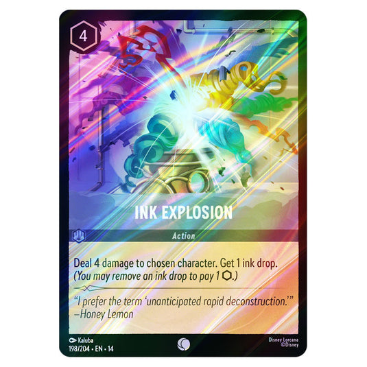 Ink Explosion 198/204 card from the Lorcana set Hyperia City