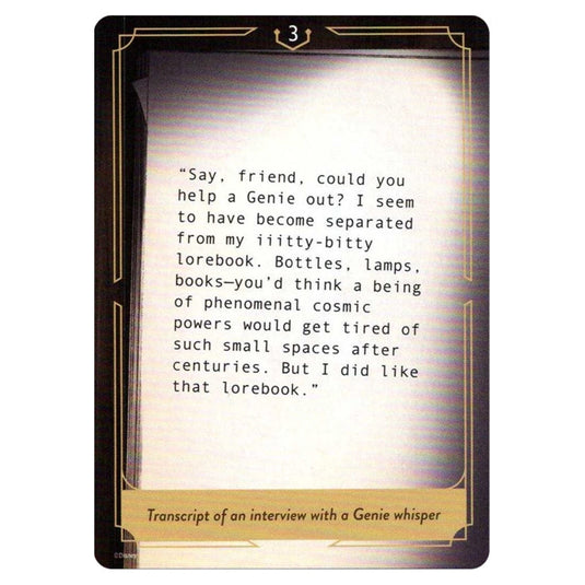 Transcript #003 T003 card from the Lorcana set Whispers in the Well