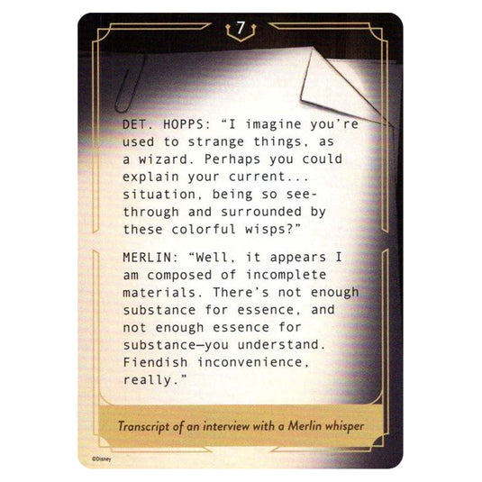 Transcript #007 T007 card from the Lorcana set Whispers in the Well