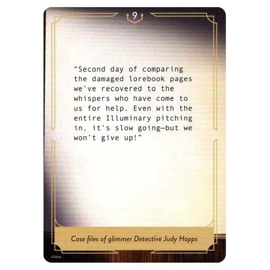 Transcript #009 T009 card from the Lorcana set Whispers in the Well