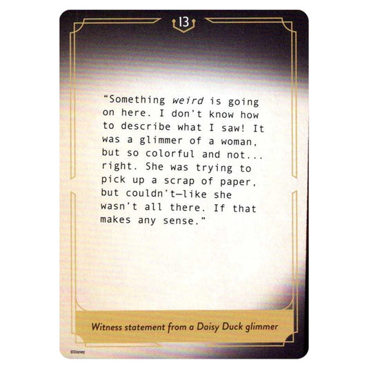 Transcript #013 T013 card from the Lorcana set Whispers in the Well