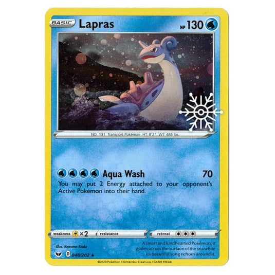 Pokemon - Sword & Shield - Base Set - Lapras - 048/202 (Holiday Calendar Stamped)