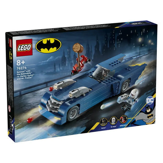 Lego - DC Super Heroes - Batman with the Batmobile vs. Harley Quinn and Mr. Freeze #76274 box art