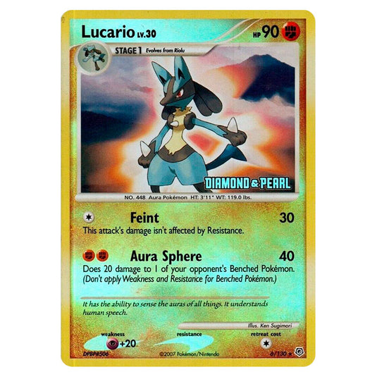 Pokemon - Diamond & Pearl - DP Burger King Promo - Lucario LV.30 - DP6