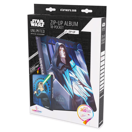 Gamegenic - Star Wars Unlimited - Ashes of the Empire - Zip-Up Album - Jedi Luke Skywalker/Emperor Palpatine