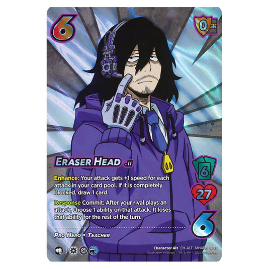 Eraser Head card from the My Hero Academia set Jet Burn CH-ALT MHA06 4/17