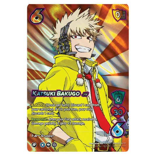 Katsuki Bakugo card from the My Hero Academia set Jet Burn CH-ALT MHA06 6/17