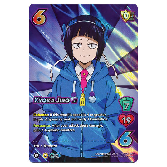 Kyoka Jiro card from the My Hero Academia set Jet Burn CH-ALT MHA06 7/17