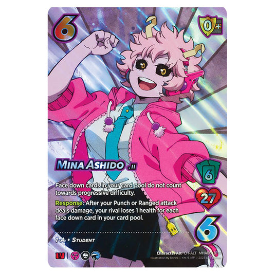 Mina Ashido card from the My Hero Academia set Jet Burn CH-ALT MHA06 8/17