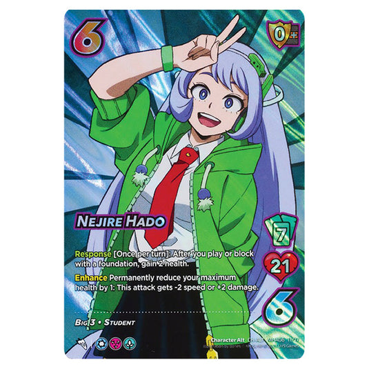 Nejire Hado card from the My Hero Academia set Jet Burn CH-ALT MHA06 11/17