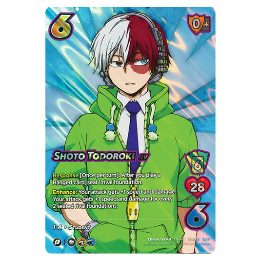 Shoto Todoroki  card from the My Hero Academia set Jet Burn CH-ALT MHA06 13/17