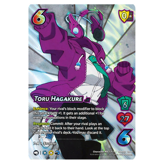 Toru Hagakure card from the My Hero Academia set Jet Burn CH-ALT MHA06 16/17