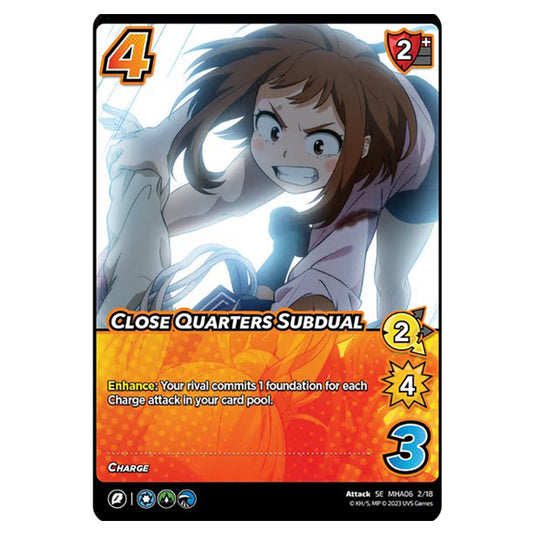 Close Quarters Subdual card from the My Hero Academia set Jet Burn SE MHA06 2/18