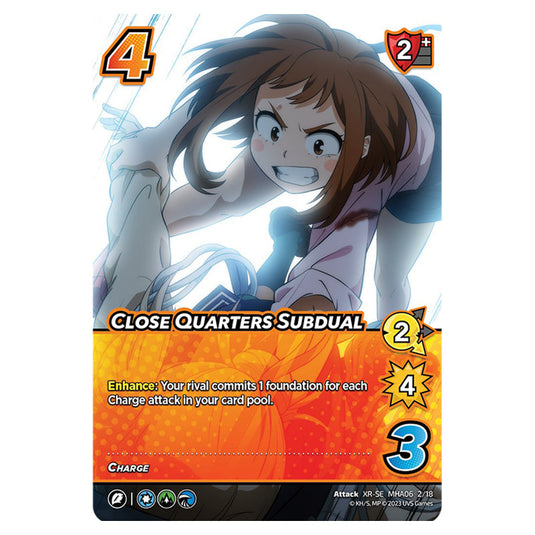 Close Quarters Subdual card from the My Hero Academia set Jet Burn XR-SE MHA06 2/18