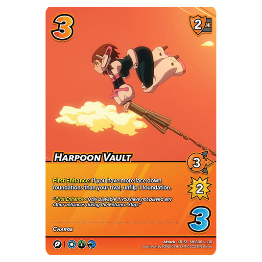 Harpoon Vault card from the My Hero Academia set Jet Burn XR-SE MHA06 4/18