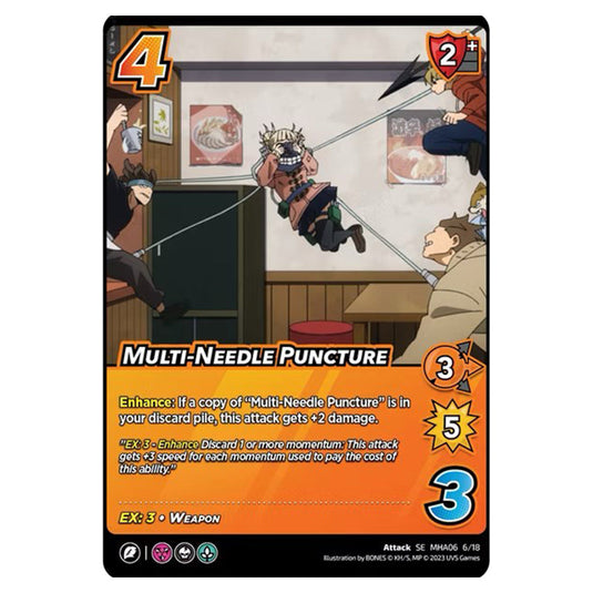 Multi-Needle Puncture card from the My Hero Academia set Jet Burn SE MHA06 6/18