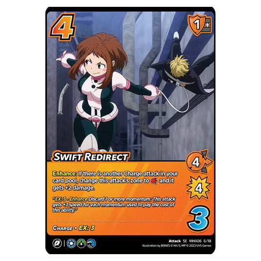 Swift Redirect card from the My Hero Academia set Jet Burn SE MHA06 6/18