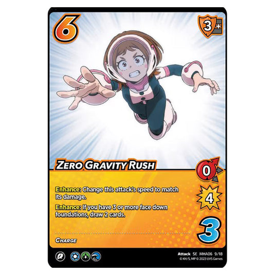 Zero Gravity Rush card from the My Hero Academia set Jet Burn SE MHA06 9/18