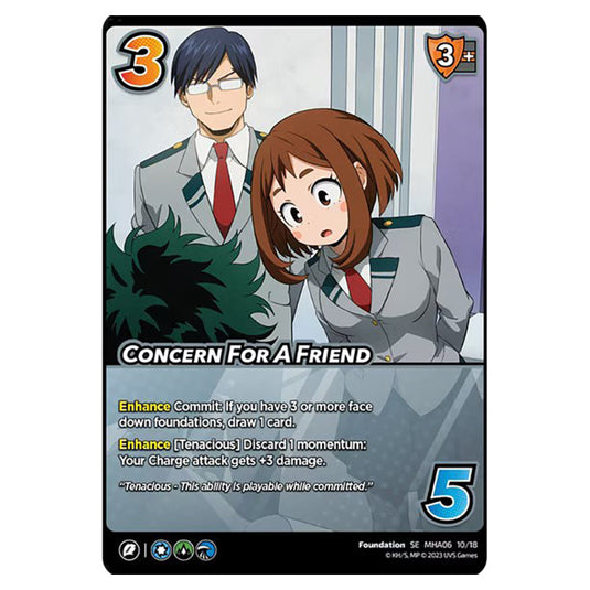 Concern For A Friend card from the My Hero Academia set Jet Burn SE MHA06 10/18