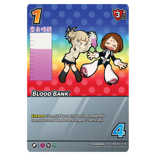 Blood Bank card from the My Hero Academia set Jet Burn XR-SE MHA06 11/18