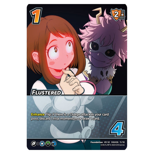 Flustered card from the My Hero Academia set Jet Burn XR-SE MHA06 11/18