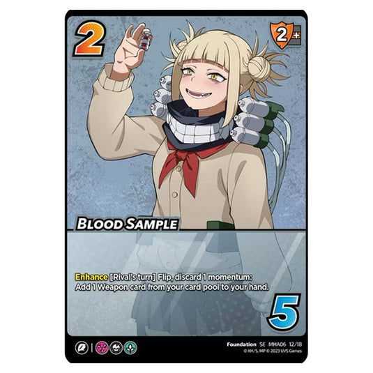 Blood Sample card from the My Hero Academia set Jet Burn SE MHA06 12/18