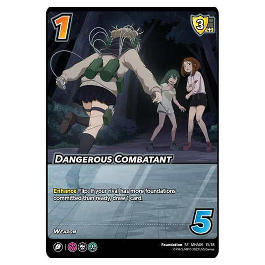 Dangerous Combatant card from the My Hero Academia set Jet Burn SE MHA06 13/18