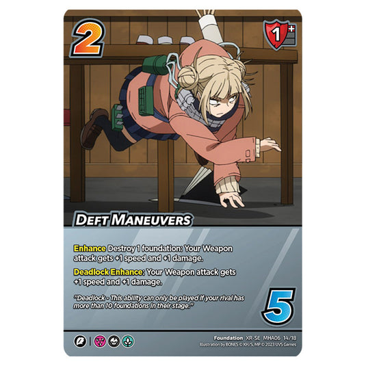 Deft Maneuvers card from the My Hero Academia set Jet Burn XR-SE MHA06 14/18