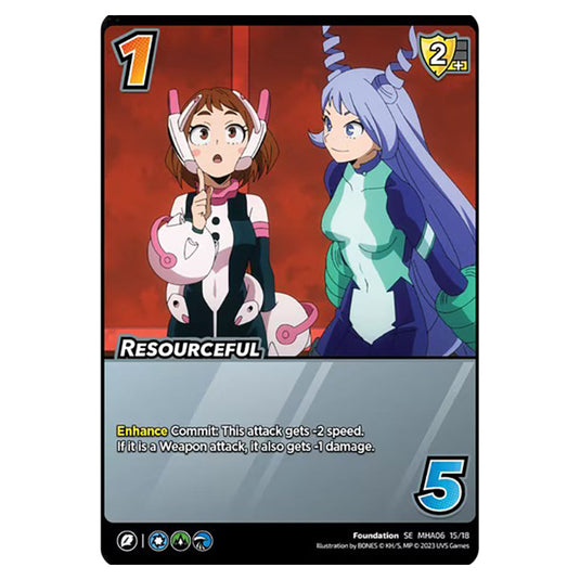 Resourceful card from the My Hero Academia set Jet Burn SE MHA06 15/18