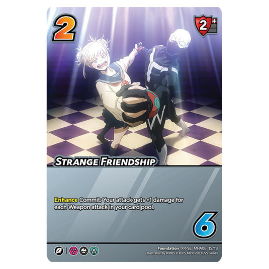 Strange Friendship card from the My Hero Academia set Jet Burn XR-SE MHA06 15/18