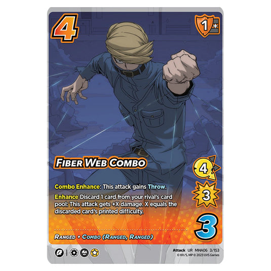 Fiber Web Combo card from the My Hero Academia set Jet Burn UR MHA06 3/153