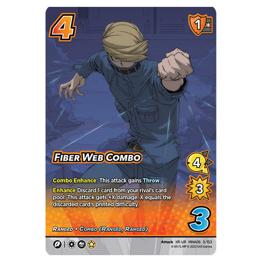 Fiber Web Combo card from the My Hero Academia set Jet Burn XR-UR MHA06 3/153