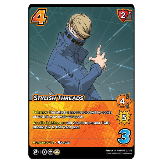 Stylish Threads card from the My Hero Academia set Jet Burn R MHA06 5/153