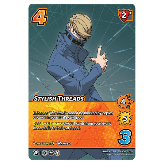 Stylish Threads card from the My Hero Academia set Jet Burn XR-R MHA06 5/153