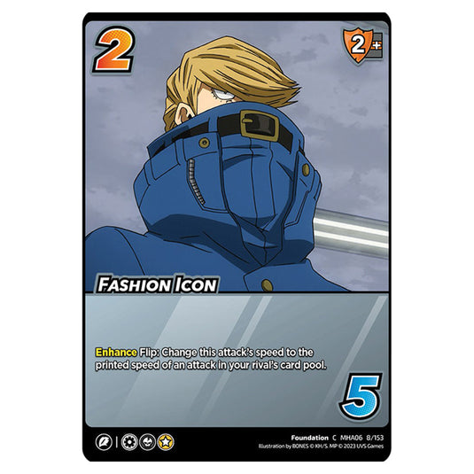 Fashion Icon card from the My Hero Academia set Jet Burn C MHA06 8/153