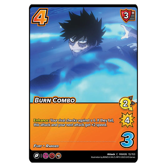 Burn Combo card from the My Hero Academia set Jet Burn C MHA06 13/153