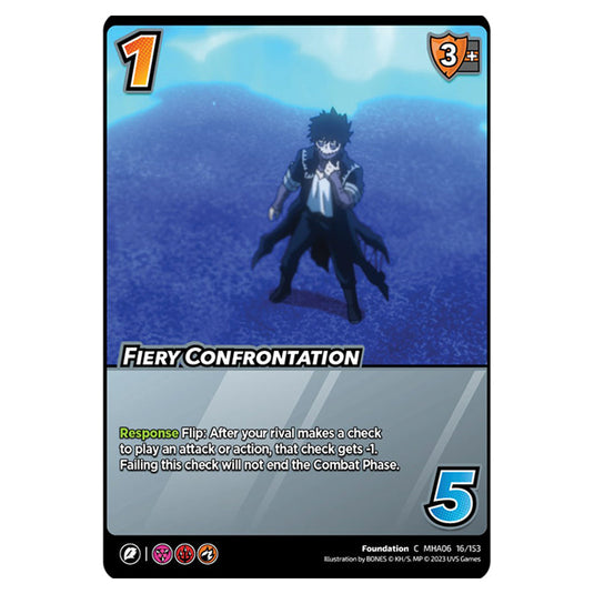 Fiery Confrontation card from the My Hero Academia set Jet Burn C MHA06 16/153