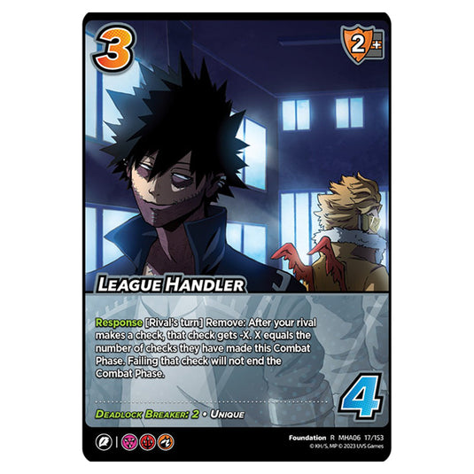 League Handler card from the My Hero Academia set Jet Burn R MHA06 17/153