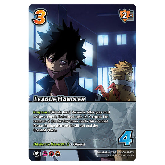 League Handler card from the My Hero Academia set Jet Burn XR-R MHA06 17/153