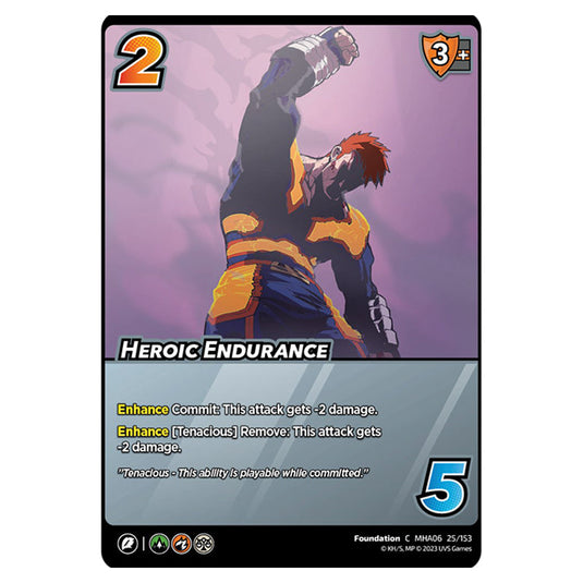 Heroic Endurance card from the My Hero Academia set Jet Burn C MHA06 25/153