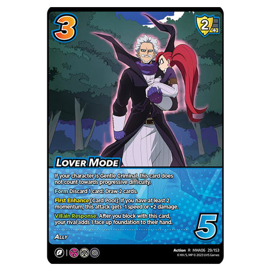 Lover Mode card from the My Hero Academia set Jet Burn R MHA06 29/153