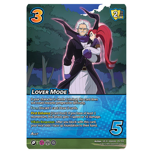 Lover Mode card from the My Hero Academia set Jet Burn XR-R MHA06 29/153