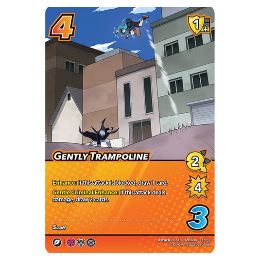 Gently Trampoline card from the My Hero Academia set Jet Burn XR-UC MHA06 33/153