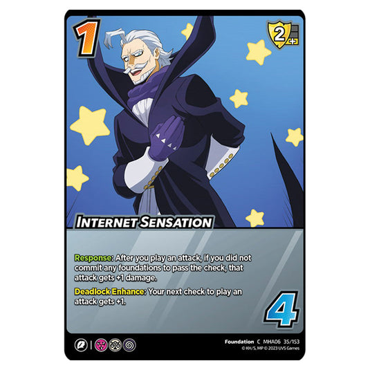 Internet Sensation card from the My Hero Academia set Jet Burn C MHA06 35/153