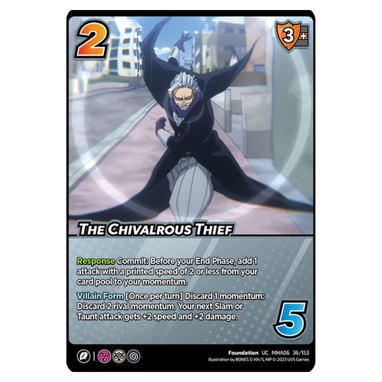 The Chivalrous Thief card from the My Hero Academia set Jet Burn UC MHA06 36/153