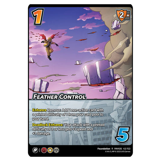 Feather Control card from the My Hero Academia set Jet Burn R MHA06 43/153